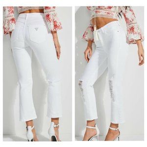 GUESS 1981 High-Rise Cropped Flare Jeans sz 24